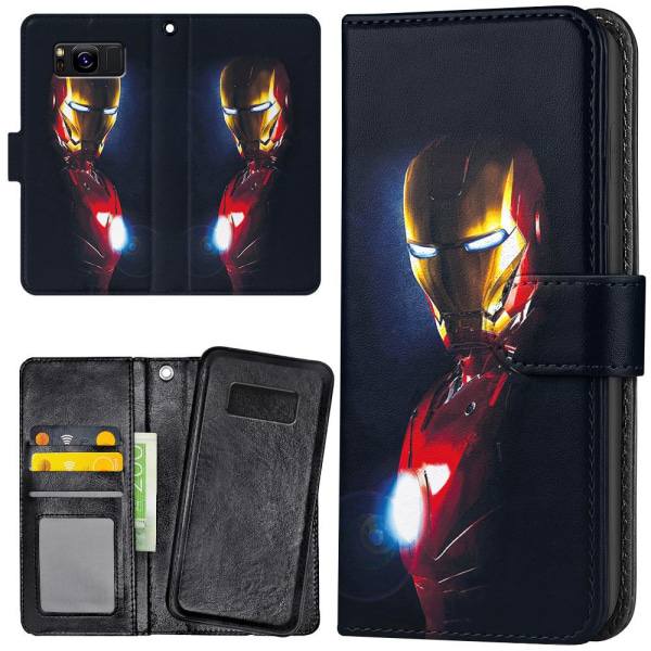 Samsung Galaxy S8 - Plånboksfodral/Skal Glowing Iron Man