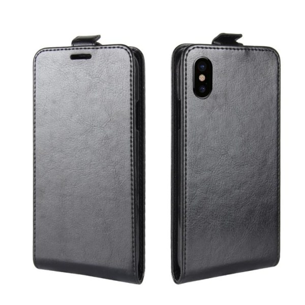 iPhone X / XS - Flip cover med kortslot - Sort Black