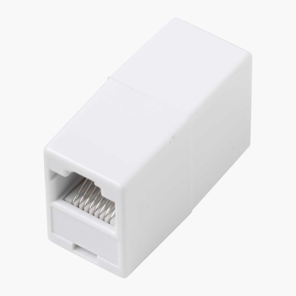 2 stk RJ45 Samleled - Sammenkobl netværkskabler & forlæng White