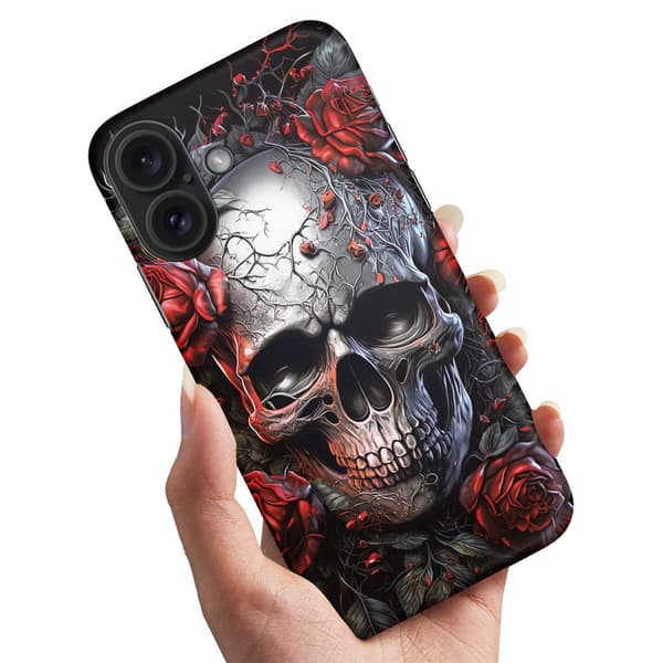 Deksel / Mobildeksel til iPhone 16 - Skull Roses