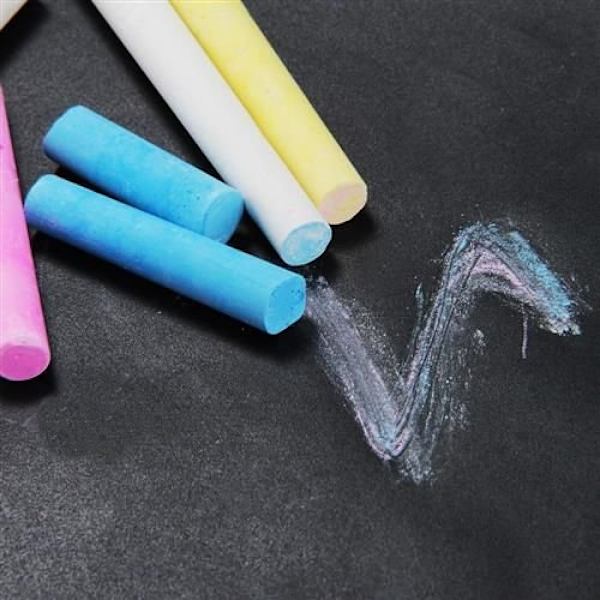 Blackboard Väggsticker med Kritor - Självhäftande Griffeltavla Svart