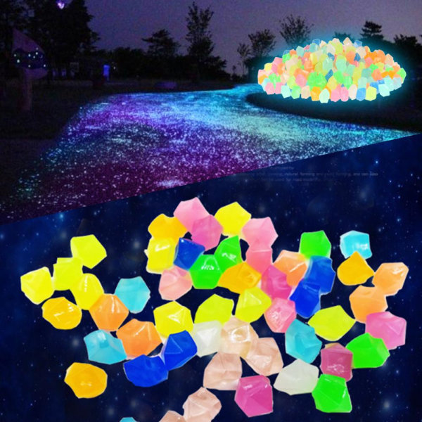 150 stk Selvlysende Steiner - Glow in the Dark Dekorasjon Multicolor