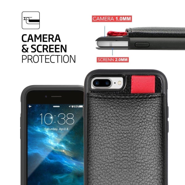 iPhone / Samsung / Huawei - Mobilcover - Skjult kortslot / Kortholder Black Samsung Galaxy S8