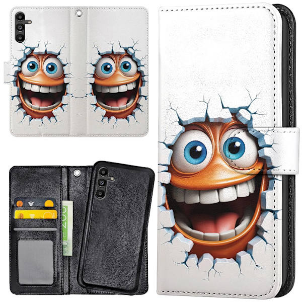 Samsung Galaxy A13 5G/A04s - Lompakkokotelo/Kuoret Emoji