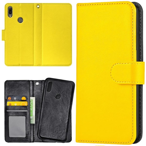 Huawei Y6 (2019) - Mobilcover/Etui Cover Gul Yellow