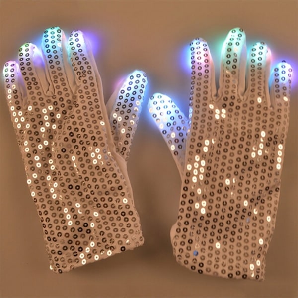 Vanter / Handsker med LED-lys - 6 Forskellige Lyseffekter Multicolor one size