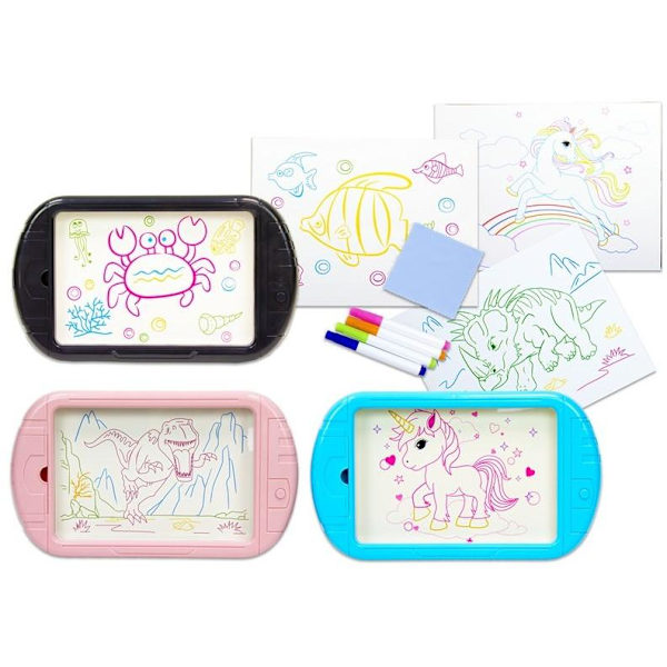 Ritplatta för Barn / Digital Tablet med Penna Glow in the Dark Svart