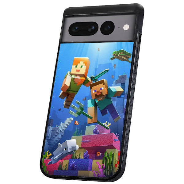 Google Pixel 7A - Deksel/Mobildeksel Minecraft