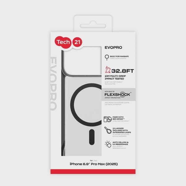 Tech21 Evo Pro MagSafe handlina iPhone 18 Pro Max/17 Pro Max Transp./Svart