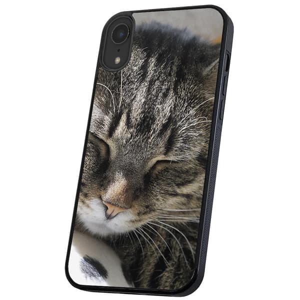 iPhone X/XS - Cover/Mobilcover Sovende Kat Multicolor