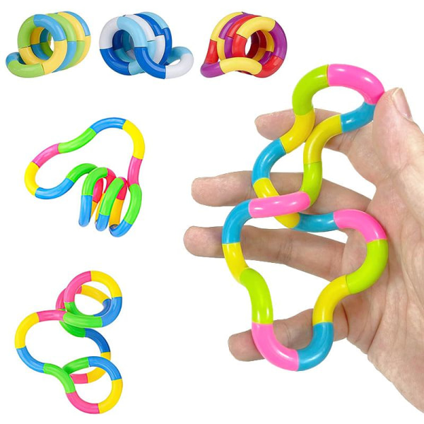 2-Pack Tangle Twist Fidget Leksak / Sensory Toy multifärg