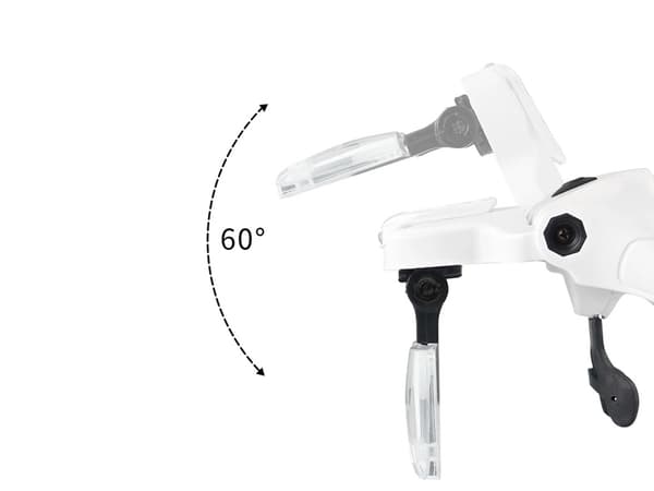 Pannlampa med förstoringsglas - 4 LED och precisionslins