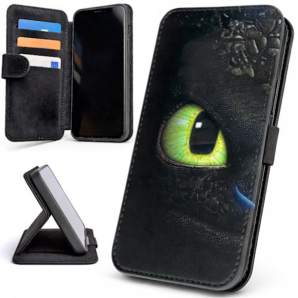 Lommebok Deksel / Mobildeksel til iPhone 16e / 17e - Toothless