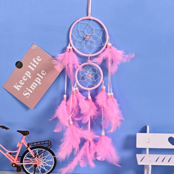 Dream Catcher -seinäkoriste - Valitse väri! Light pink