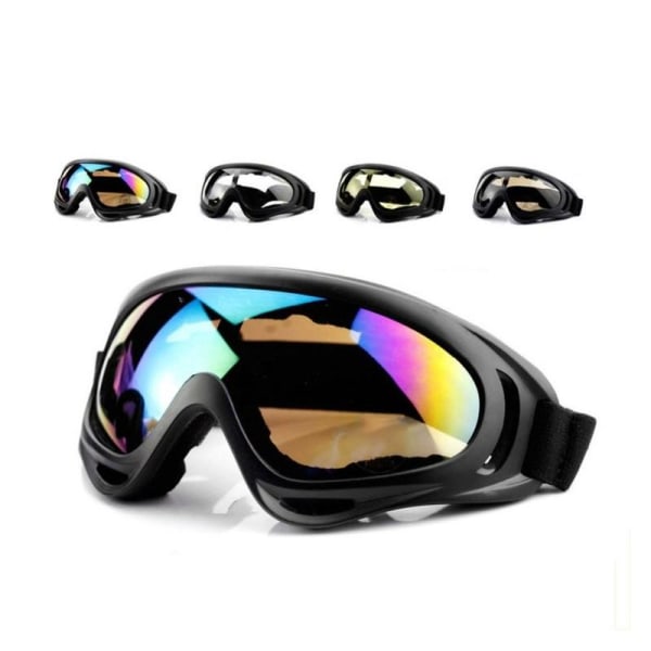 Skidglasögon / Snowboardglasögon med UV-Skydd - Multifärgad Svart