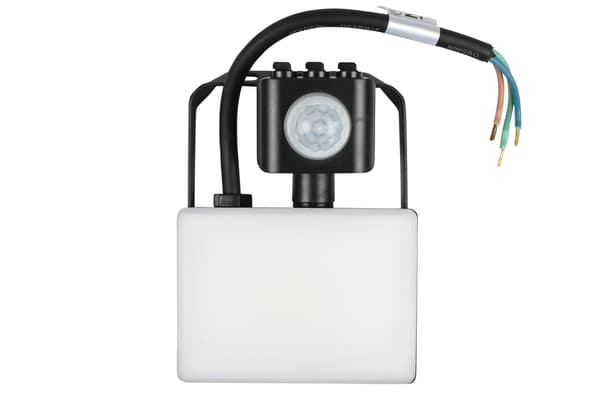 LED-strålkastare ultratunn 10 W IP44 + sensor