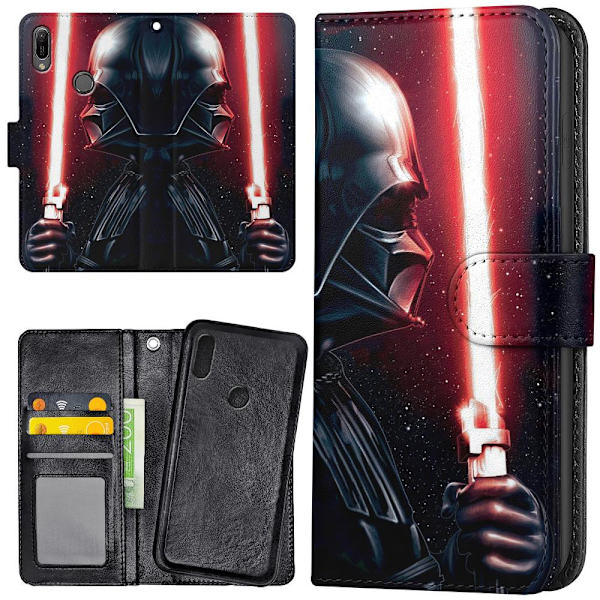 Huawei Y6 (2019) - Lompakkokotelo/Kuoret Darth Vader