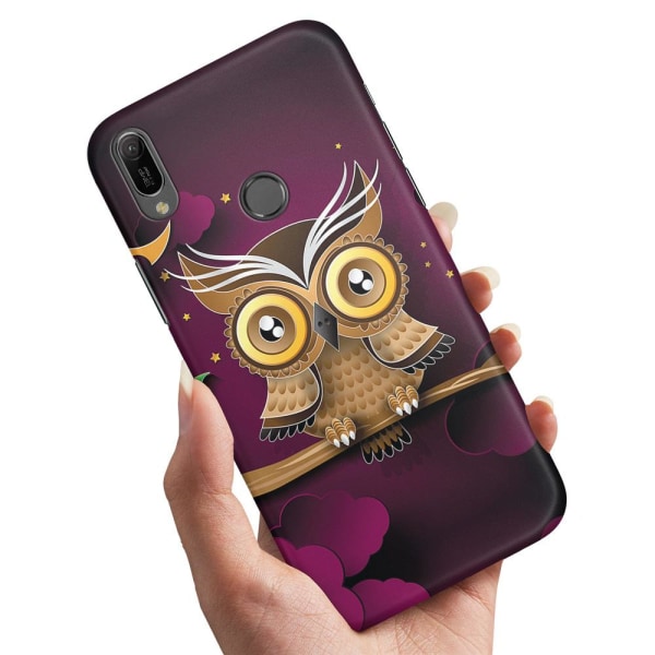 Huawei Y6 (2019) - Cover/Mobilcover Lysbrun Ugle