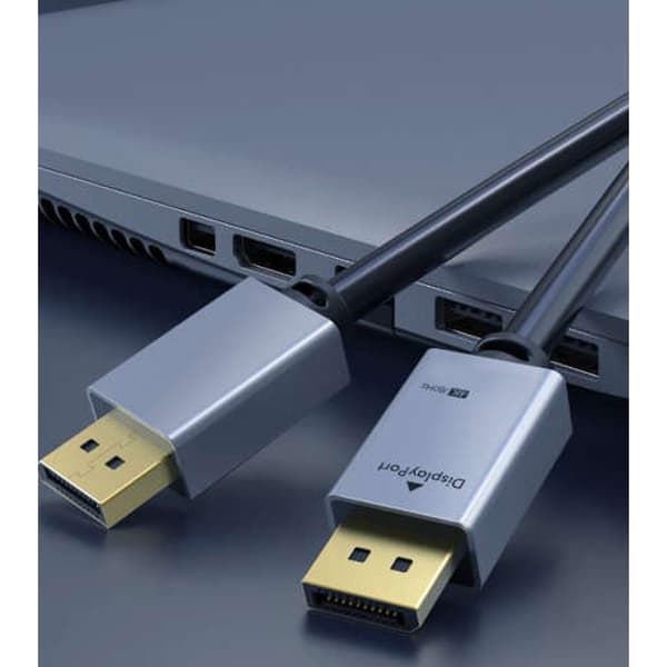 2m DisplayPort Kabel - 4K (60Hz) Svart