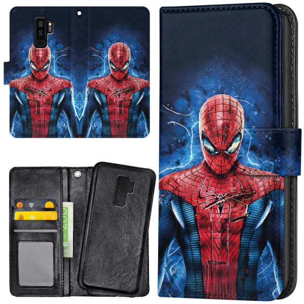 Samsung Galaxy S9 Plus - Plånboksfodral/Skal Spiderman multifärg