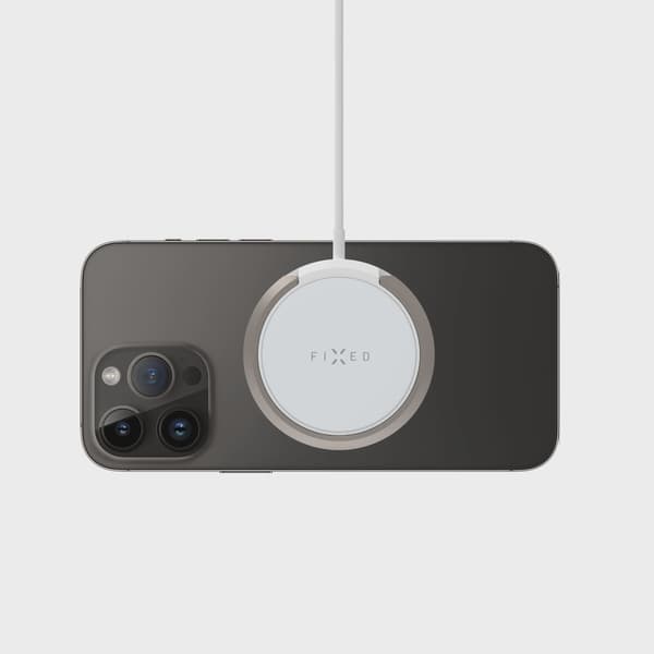 FIXED MagPad 15W Trådlös laddare/stativfunktion Vit