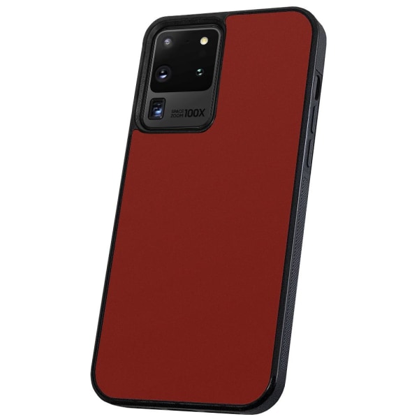 Samsung Galaxy S20 Ultra - Kuoret/Suojakuori Tummanpunainen