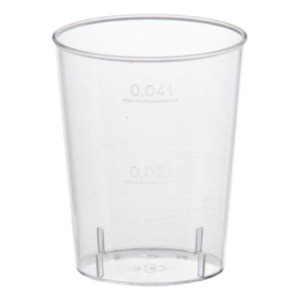 40-Pak - Plastik Shotglas - 4 cl Transparent