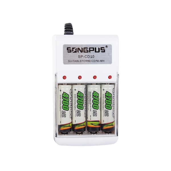 4x Batteriladdare - AA/AAA Batterier