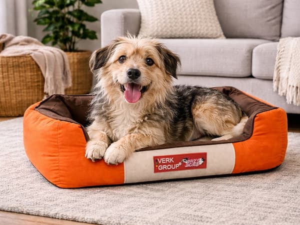Hund- och kattbädd medium halkfri Orange