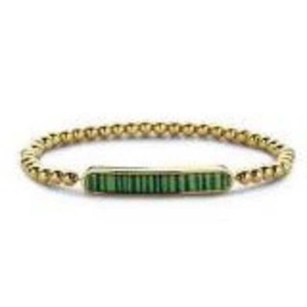 Grönmönstrad armband i guld från Victoria
