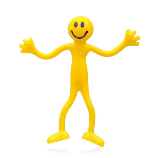 Bevægelig legetøjsfigur / bøjelig gammel mand - Smiley Multicolor