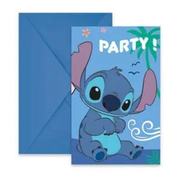 Disney Lilo och Stitch Angel kalasinbjudningar 6 stycken FSC