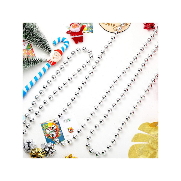 5m Perlegirlander – Julepynt Silver