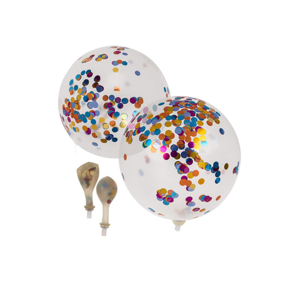 12-Pack - Konfettiballoner - Balloner med konfetti - Flerfarvet Multicolor