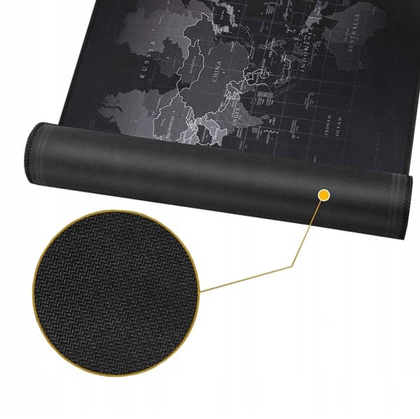 LED Gaming Musematte - Verdenskart - 80x30cm - RGB Multicolor