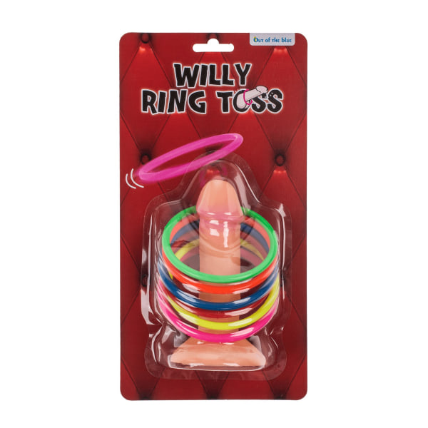Ring toss game, Penis, with X rings, Multicolor