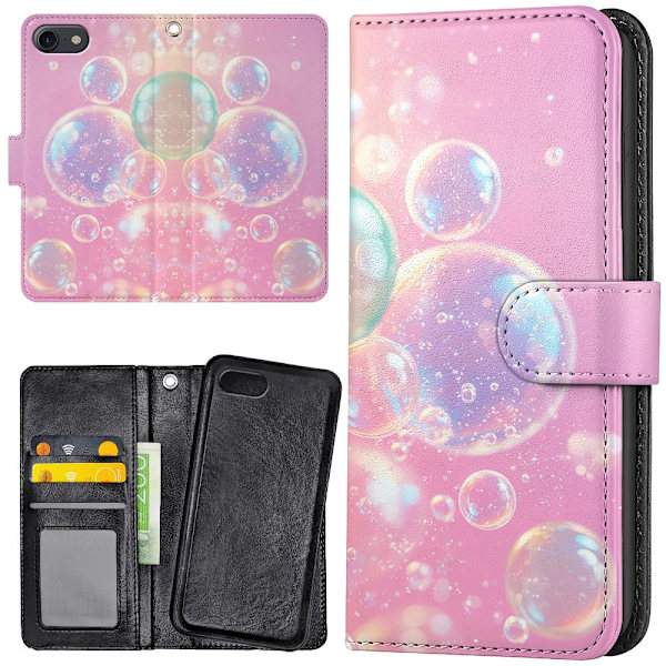 iPhone 7/8/SE - Plånboksfodral/Skal Bubbles
