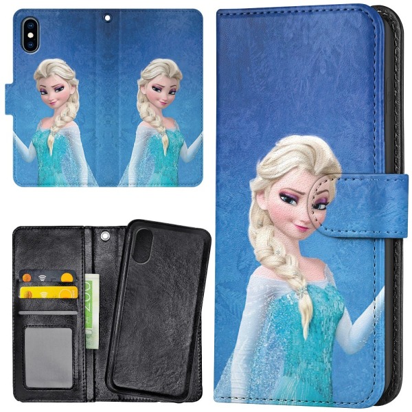 iPhone XS Max - Plånboksfodral/Skal Frozen Elsa