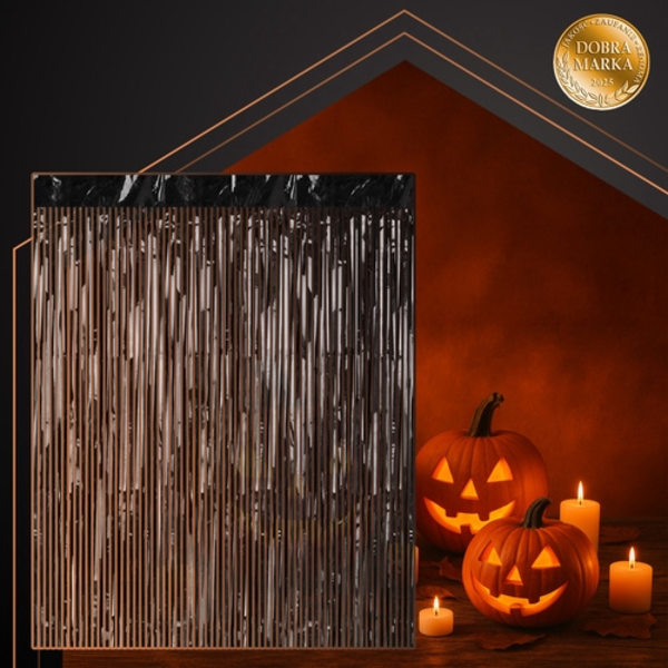Fransgardin / Draperi - 2x1m Black