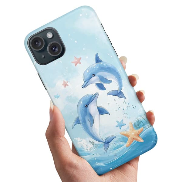 Skal / Mobilskal till iPhone 15 - Dolphins