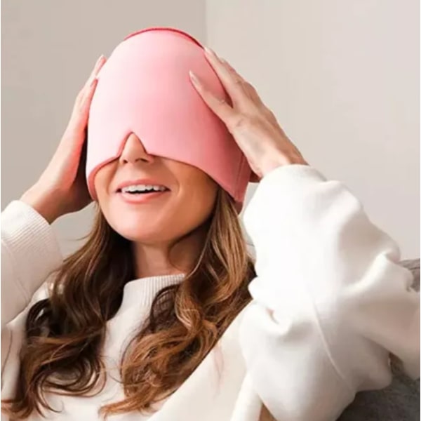Øjenmaske mod Hovedpine - Gelmaske - Forfriskende/opvarmende Pink