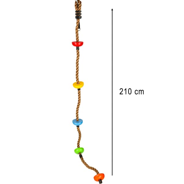 Klätterrep med Skivor för Barn - 210 cm