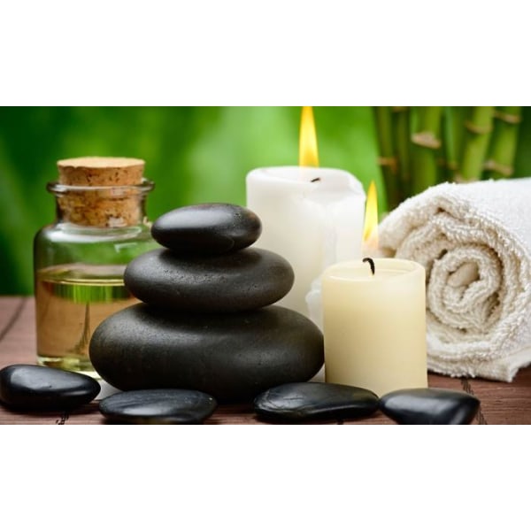 9-Pack - Massage Stenar / Värmestenar - Hot Stones Svart
