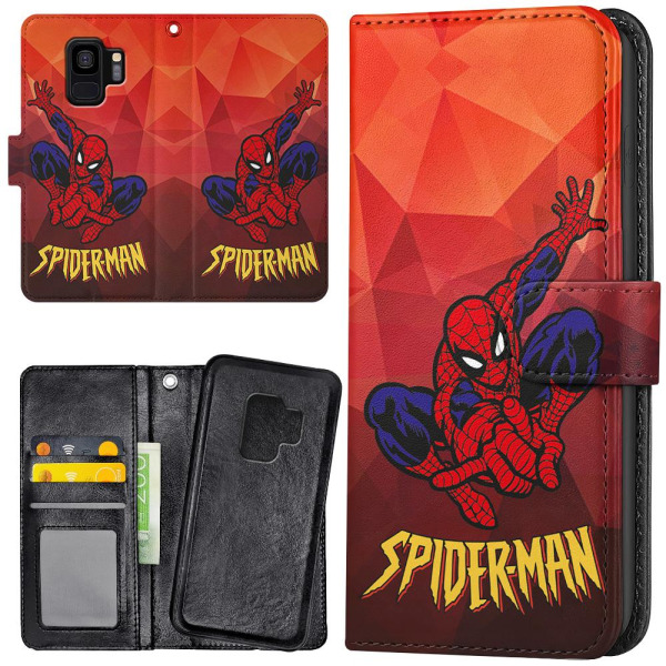 Samsung Galaxy S9 - Lompakkokotelo/Kuoret Spider-Man