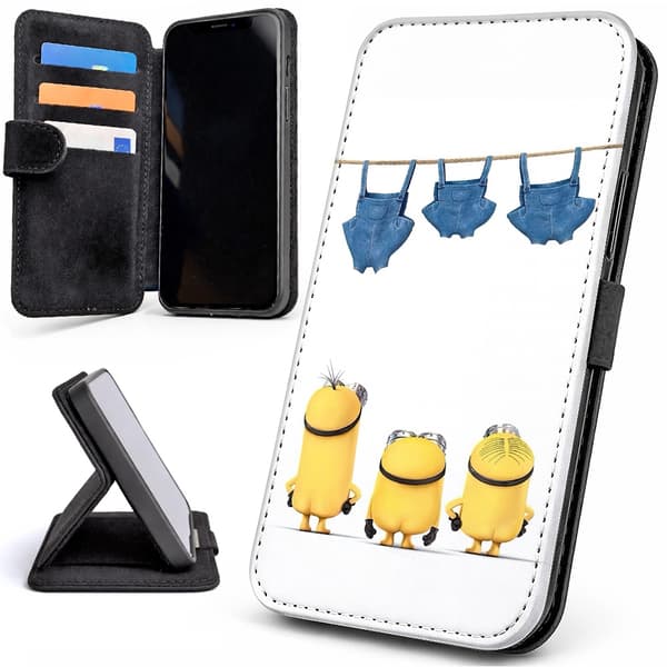 Lommebok Deksel / Mobildeksel til iPhone 7 / 8 / SE - Minions