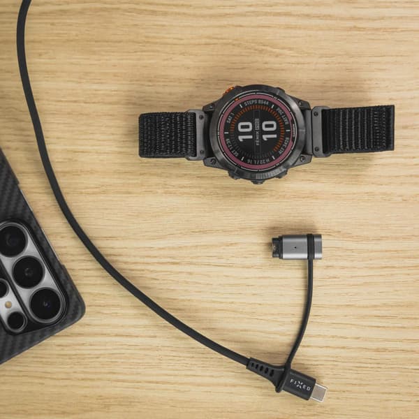 FIXED USB-C Laddningadapter för Garmin Smartwatch Svart