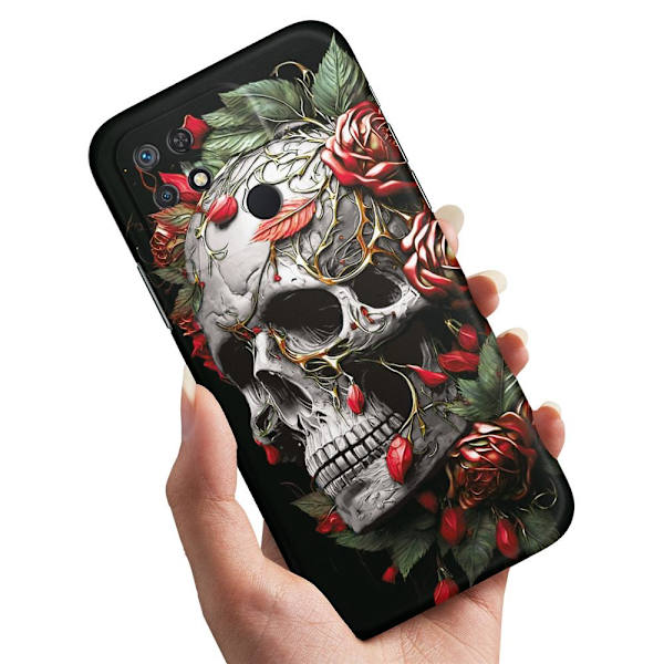 Xiaomi Redmi 10C - Skal/Mobilskal Skull Roses