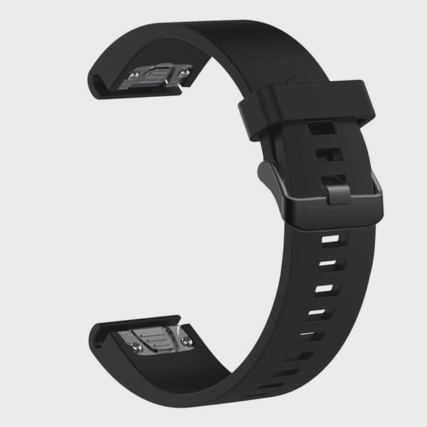 FIXED Silikonrem för Garmin QuickFit 20 mm Svart