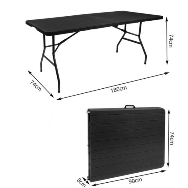 Hopfällbart Bord / Campingbord - 180x70cm