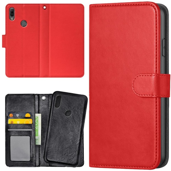 Huawei Y6 (2019) - Mobilcover/Etui Cover Rød Red